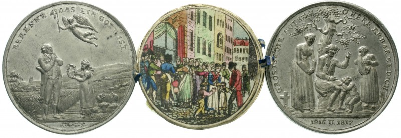 Medicina in Nummis
Notzeiten und Teuerung
Zinn-Steckmedaille 1816/1817 von Ste...