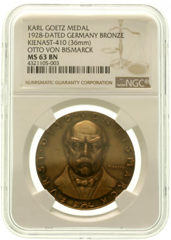 Münchner Medailleure
Karl Goetz
Bronzemedaille 1928 30. Todestag Otto v. Bisma...