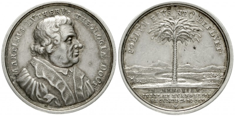 Reformation
Deutschland
Silbermedaille 1717 von P.H. Müller. 200 Jf. der Refor...