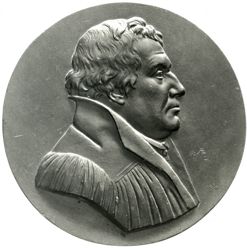 Reformation
Deutschland
Große eins. Zinnmedaille o.J. (um 1817), unsigniert. B...