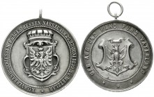 Schützenmedaillen
Wetzlar
2 tragb. Silber-Schützenmedaillen, 1892 u. 1899. 5. Gaufest u. 10. Verbandsschiessen in Wetzlar. 20,33 und 24,19 g.
fast ...