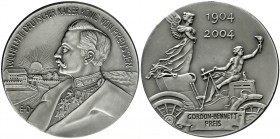 Sport und Reitsport
Auto und Motorradsport
Feinsilbermedaille 2004 von E.D. 100-Jf. Gordon-Bennett-Preis. Brb. Kaiser Wilhelm II. n.l. / Oldtimer, G...