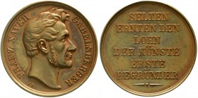 Stenografie
Deutschland
Bronzemedaille 1868 von J. R., auf Franz Xaver Gabelsberger (1789-1849 München), Erfinder eines Kurzschriftsystems, das als ...