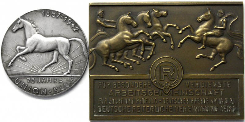 Tiermotive
Pferdezucht
2 Stück: Silber-Prämienmedaille 1942 v. Willibald Frits...