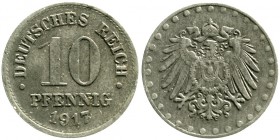 10 Pfennig, Zink 1917
1917 mit Perlkreis.
sehr schön, selten