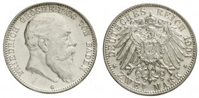 Baden
Friedrich I., 1856-1907
2 Mark 1904 G. vorzüglich/Stempelglanz