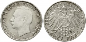 Baden
Friedrich II., 1907-1918
2 Mark 1913 G. sehr schön