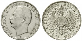 Baden
Friedrich II., 1907-1918
3 Mark 1915 G. Seltenes Jahr.
vorzüglich
