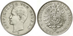 Bayern
Otto, 1886-1913
2 Mark 1888 D. vorzüglich/Stempelglanz