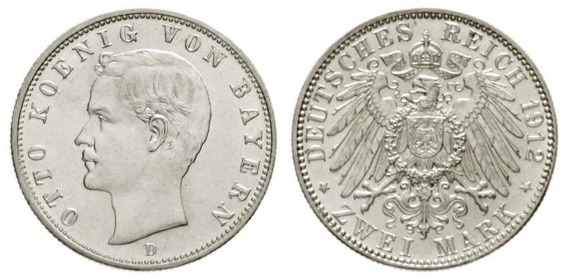 Bayern
Otto, 1886-1913
2 Mark 1912 D. vorzüglich/Stempelglanz