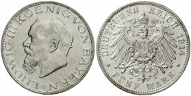 Bayern
Ludwig III., 1913-1918
5 Mark 1914 D. vorzüglich