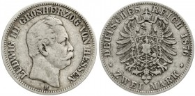 Hessen
Ludwig III., 1848-1877
2 Mark 1876 H. fast sehr schön