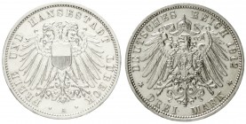 Lübeck
3 Mark 1912 A. vorzüglich