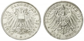 Lübeck
3 Mark 1914 A. gutes vorzüglich, selten