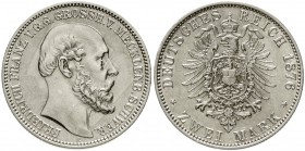 Mecklenburg/-Schwerin
Friedrich Franz II., 1842-1883
2 Mark 1876 A. gutes vorzüglich