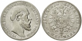 Mecklenburg/-Schwerin
Friedrich Franz II., 1842-1883
2 Mark 1876 A. schön/sehr schön