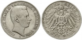 Mecklenburg/-Schwerin
Friedrich Franz IV., 1897-1918
2 Mark 1901 A. sehr schön, Randfehler