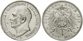 Mecklenburg/-Strelitz
Adolf Friedrich V., 1904-1914
3 Mark 1913 A. vorzüglich/Stempelglanz