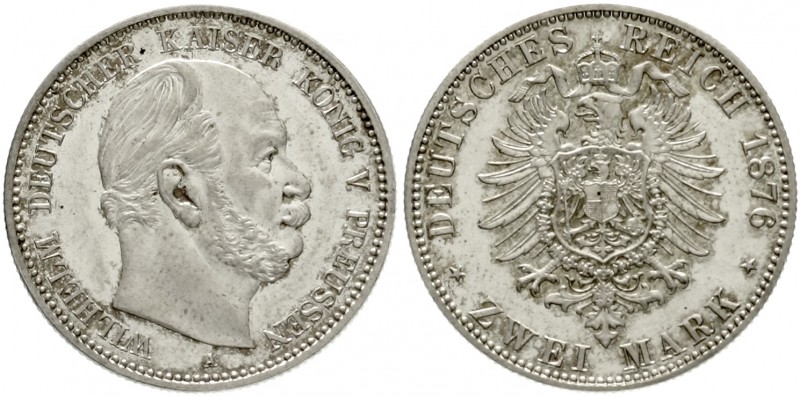 Preußen
Wilhelm I., 1861-1888
2 Mark 1876 A. Polierte Platte, nur min. berührt...