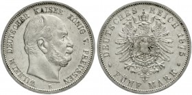 Preußen
Wilhelm I., 1861-1888
5 Mark 1875 B. vorzüglich, kl. Kratzer