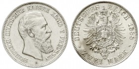 Preußen
Friedrich III., 1888
2 Mark 1888 A. vorzüglich/Stempelglanz