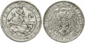 Preußen
Wilhelm II., 1888-1918
3 Mark 1915 A. Mansfeld.
vorzüglich/Stempelglanz, winz. Randfehler