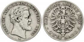 Reuß, ältere Linie
Heinrich XXII., 1867-1902
2 Mark 1877 B. schön/sehr schön