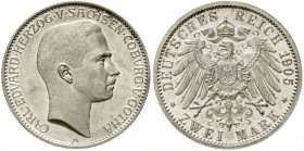 Sachsen/-Coburg-Gotha
Carl Eduard, 1900-1918
2 Mark 1905 A. vorzüglich/Stempelglanz