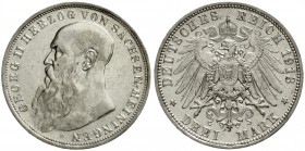 Sachsen-Meiningen
Georg II., 1866-1914
3 Mark 1913 D. gutes vorzüglich