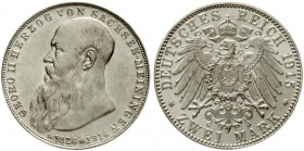 Sachsen-Meiningen
Georg II., 1866-1914
2 Mark 1915. Auf seinen Tod.
fast Stempelglanz, Prachtexemplar