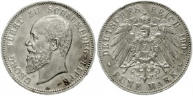 Schaumburg-Lippe
Georg, 1893-1911
5 Mark 1904 A. sehr schön/vorzüglich, kl. Kratzer und Randfehler