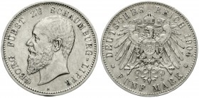 Schaumburg-Lippe
Georg, 1893-1911
5 Mark 1904 A. sehr schön