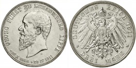 Schaumburg-Lippe
Georg, 1893-1911
3 Mark 1911 A. Auf seinen Tod.
vorzüglich
