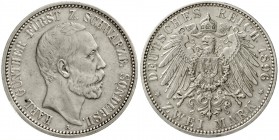 Schwarzburg/-Sondershausen
Karl Günther, 1880-1909
2 Mark 1896 A. sehr schön