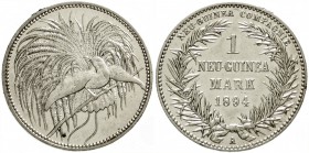 Neuguinea
Neuguinea Compagnie
1 Neuguinea-Mark 1894 A, Paradiesvogel.
gutes sehr schön, kl. Henkelspur