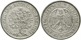 Kursmünzen
5 Reichsmark Eichbaum Silber 1927-1933
1932 G. sehr schön/vorzüglich