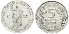 Gedenkmünzen
5 Reichsmark Rheinlande
1925 F. vorzüglich/Stempelglanz