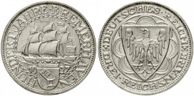Gedenkmünzen
3 Reichsmark Bremerhaven
1927 A. fast Stempelglanz