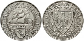 Gedenkmünzen
5 Reichsmark Bremerhaven
1927 A. fast vorzüglich