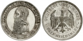 Gedenkmünzen
3 Reichsmark Tübingen
1927 F. Polierte Platte, min. berieben, schöne Patina