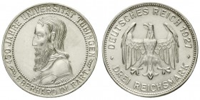 Gedenkmünzen
3 Reichsmark Tübingen
1927 F. vorzüglich, kl. Randfehler