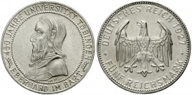 Gedenkmünzen
5 Reichsmark Tübingen
1927 F. vorzüglich