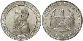 Gedenkmünzen
5 Reichsmark Tübingen
1927 F. vorzüglich