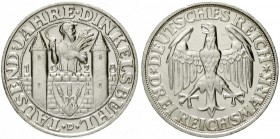 Gedenkmünzen
3 Reichsmark Dinkelsbühl
1928 D. fast Stempelglanz