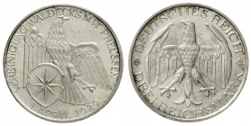 Gedenkmünzen
3 Reichsmark Waldeck
1929 A. gutes vorzüglich