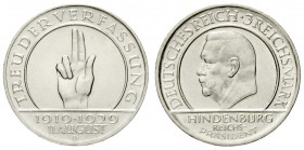 Gedenkmünzen
3 Reichsmark Schwurhand
1929 D. fast Stempelglanz