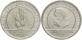 Gedenkmünzen
5 Reichsmark Schwurhand
1929 F. vorzüglich/Stempelglanz
