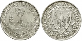 Gedenkmünzen
3 Reichsmark Magdeburg
1931 A. vorzüglich, kl. Randfehler