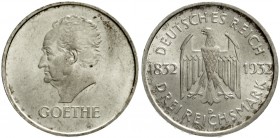 Gedenkmünzen
3 Reichsmark Goethe
1932 D. fast Stempelglanz, Prachtexemplar