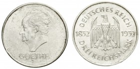 Gedenkmünzen
3 Reichsmark Goethe
1932 F. vorzüglich/Stempelglanz